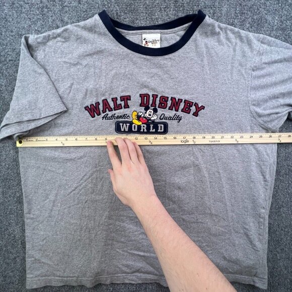Walt Disney World Authentic Quality Adult XXL Gray T Shirt Mickey Mouse - Picture 4 of 9